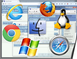 design2budget funktioniert am PC, MAC unter Windows, Linux, Mac OS X, ... in jedem aktuellen Browser